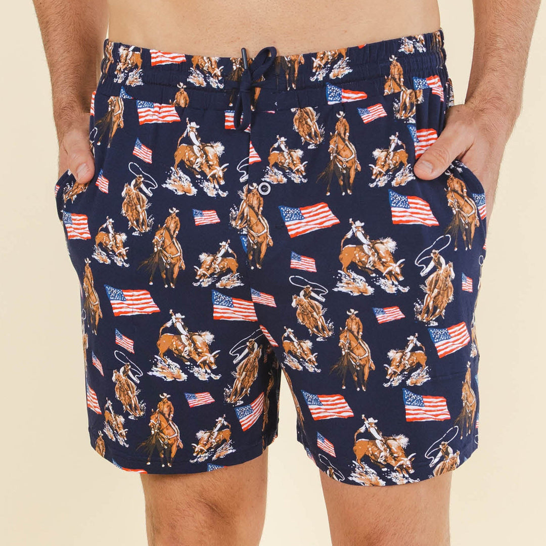 The Bootstraps & Chaps | Americana Cowboy Men’s Pajama Shorts