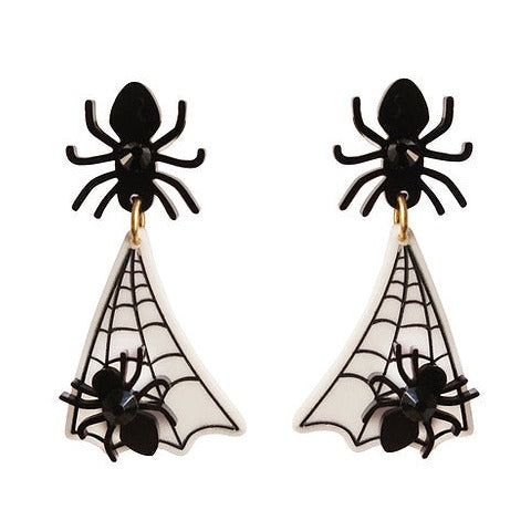 Spider Web Earrings by Laliblue
