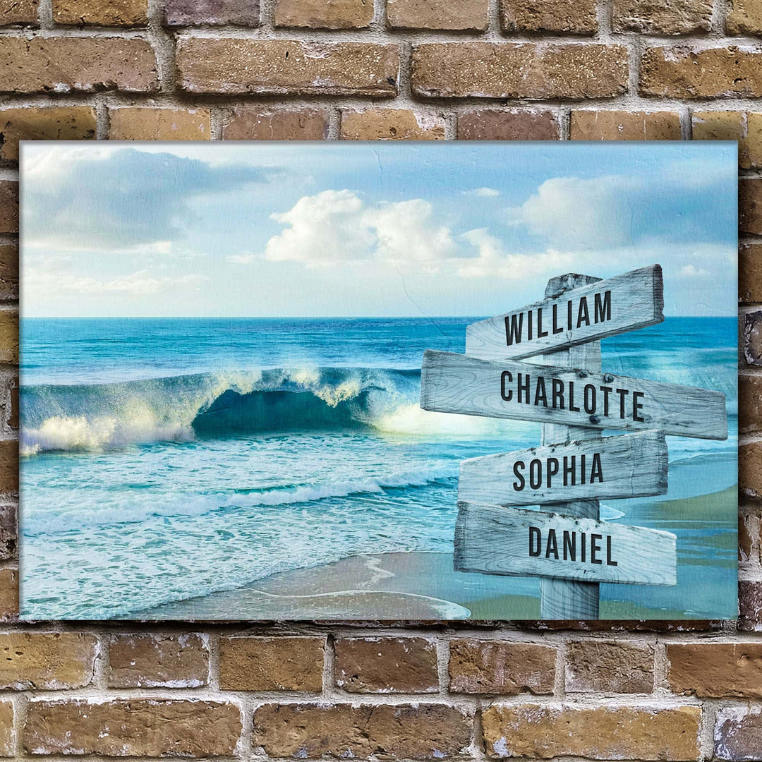 Family Names Beach Sign