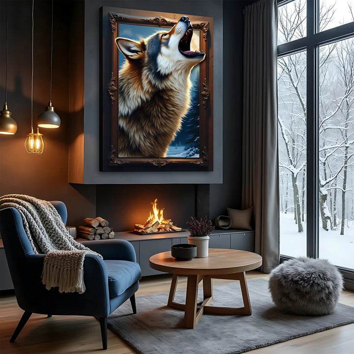 3D Wolf Wall Art