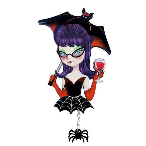 Vampiress w/ Wine Brooch by Laliblue