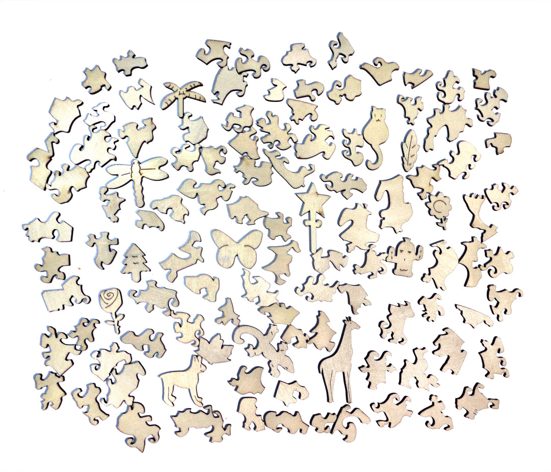 Sea Turtle - Jigsaw Wooden Puzzle by Wizardi F07N9-32