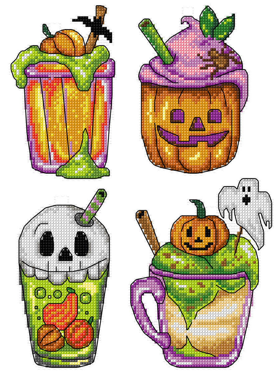 Halloween Cocktails 200CS Counted Cross-Stitch Kit