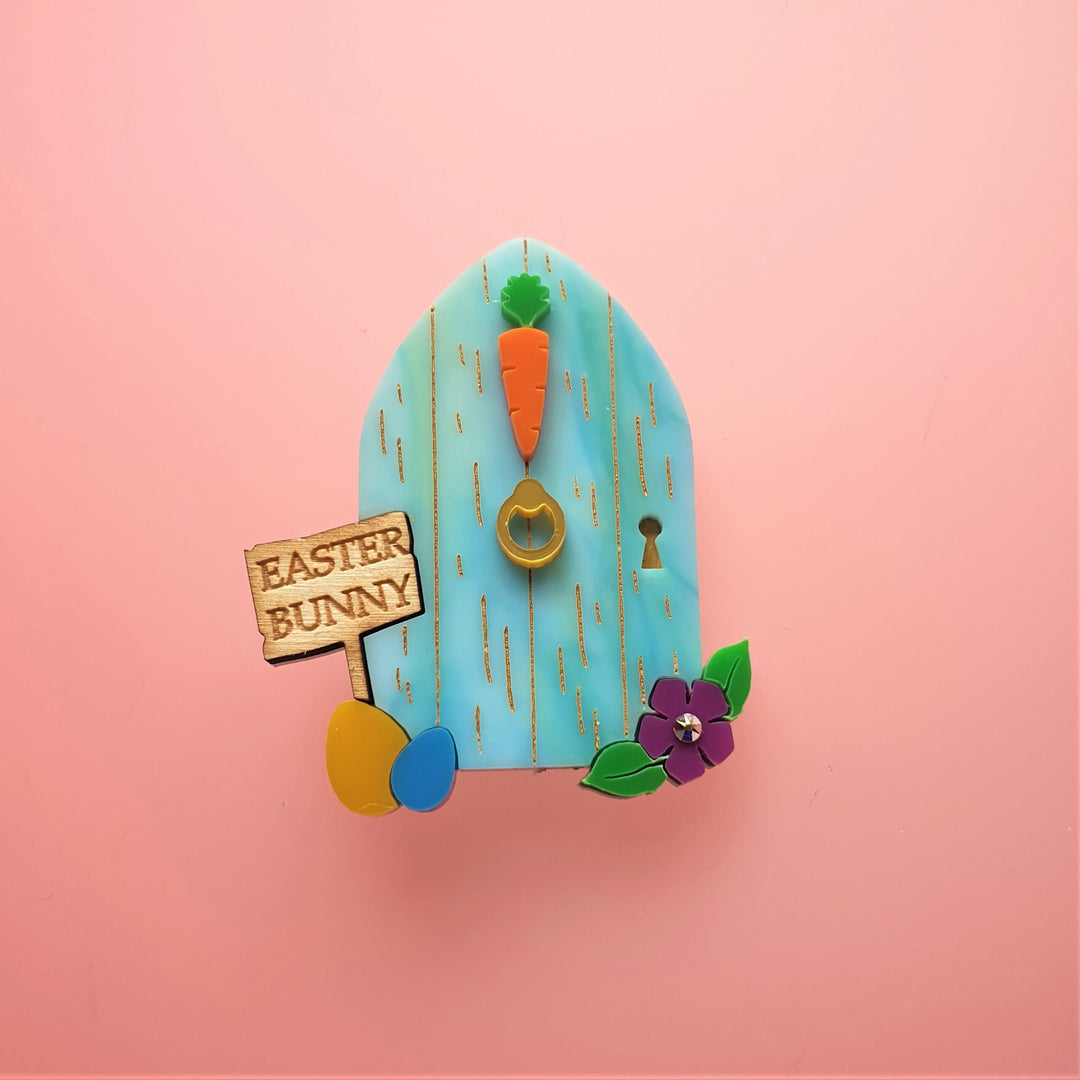 Easter Bunny House Brooch