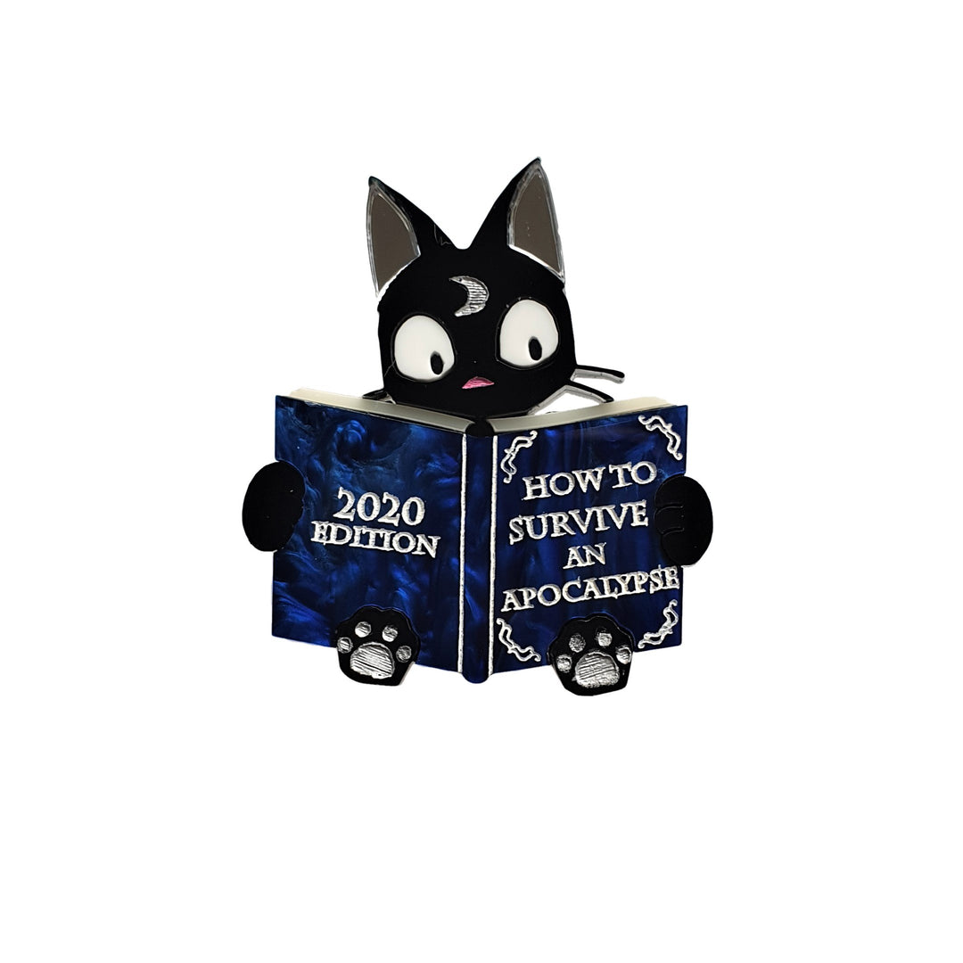 Apocalypse Book Cat Brooch