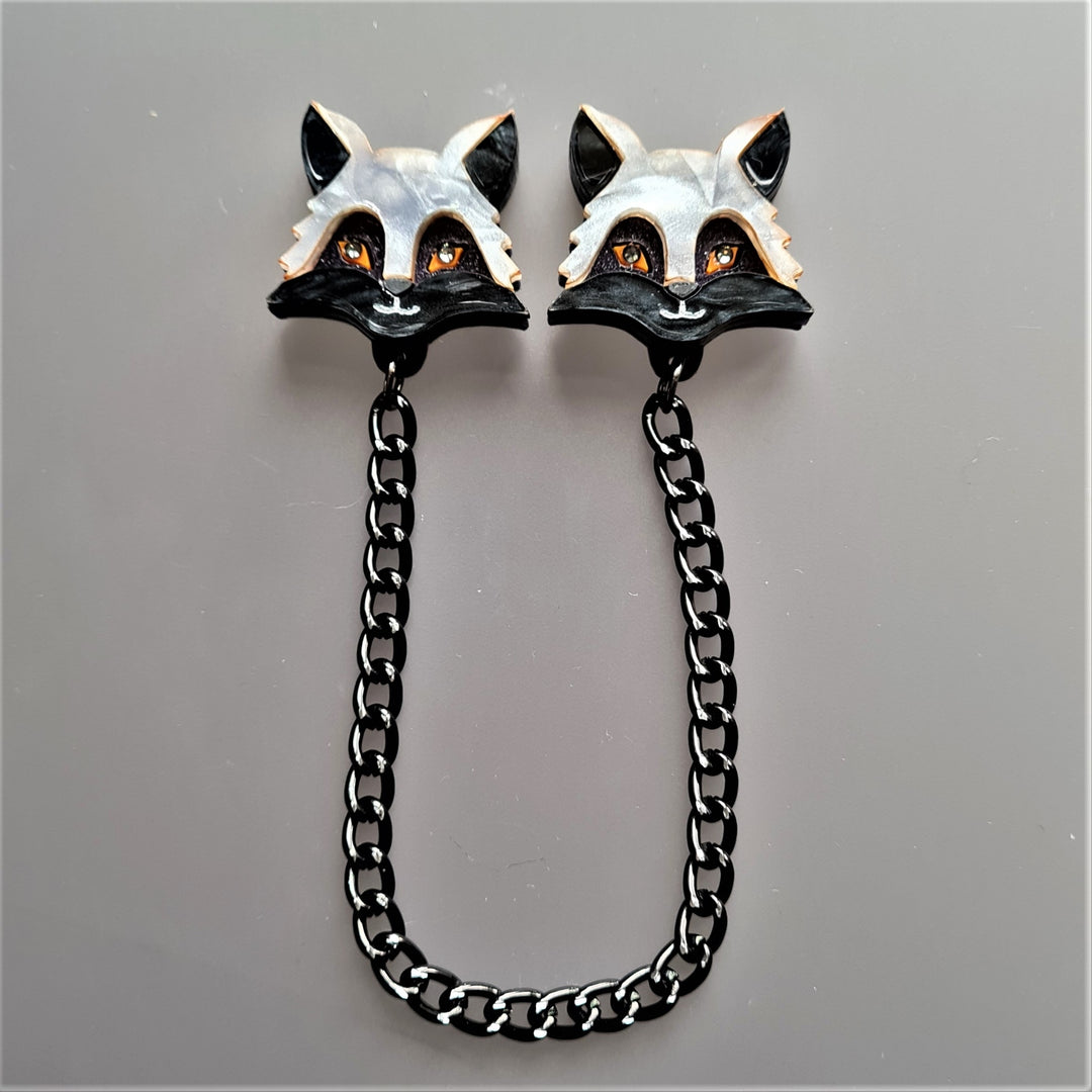 Silver Fox Collar Clips