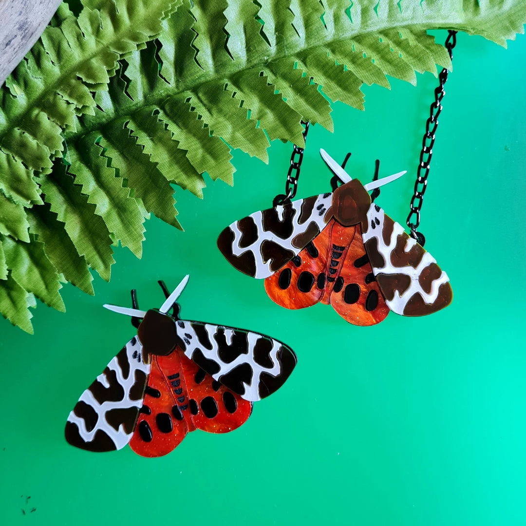 Garden Tiger Moth Brooch or Necklace