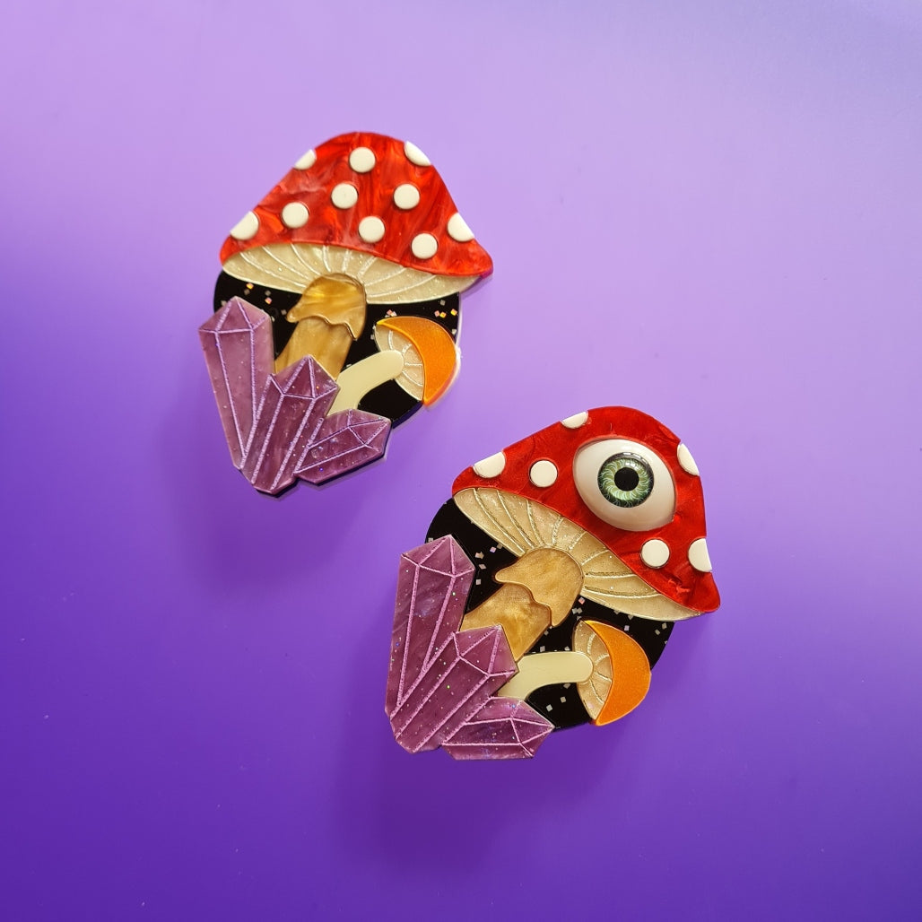 Magic Mushroom Brooch or Necklace