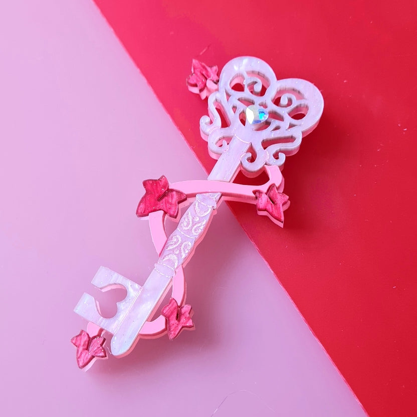 The Lovers Key Brooch