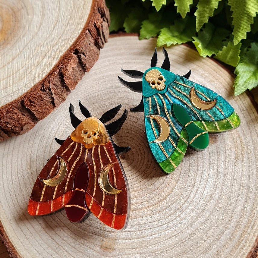 Mystic Moth Small Brooch Pin