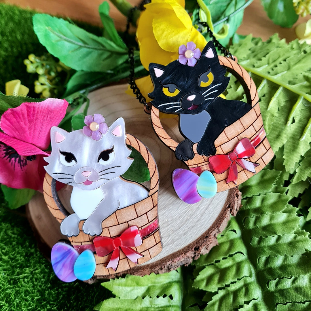 Easter Kitten Brooch or Necklace