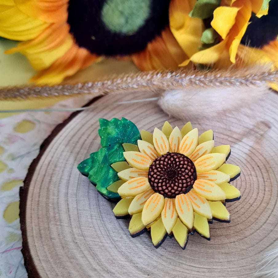 Sunflower Pin Brooch
