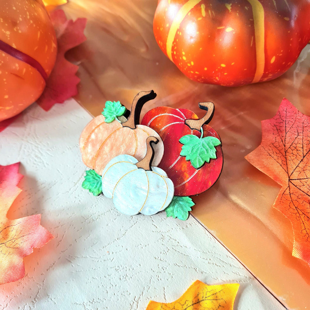 Pumpkin Patch Brooch or Necklace