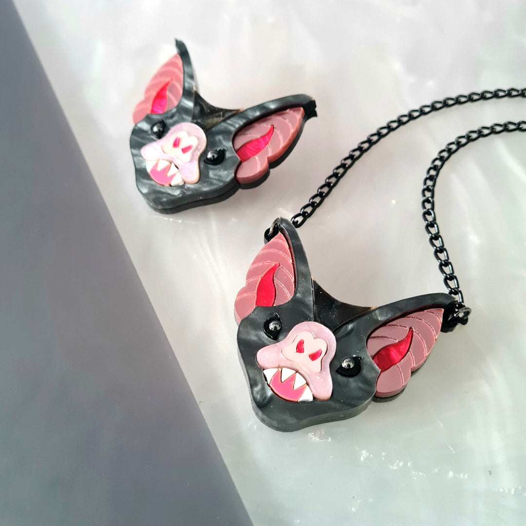 Vampire Bat Brooch or Necklace