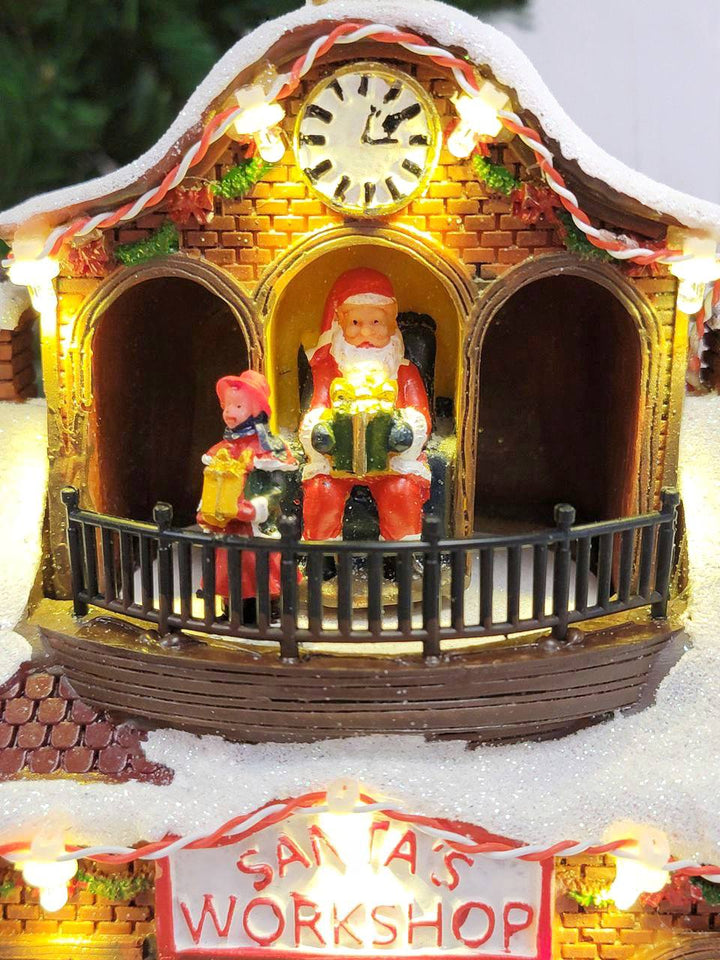 Santa's Workshop Christmas Miniature. Christmas Village F07M3-28A