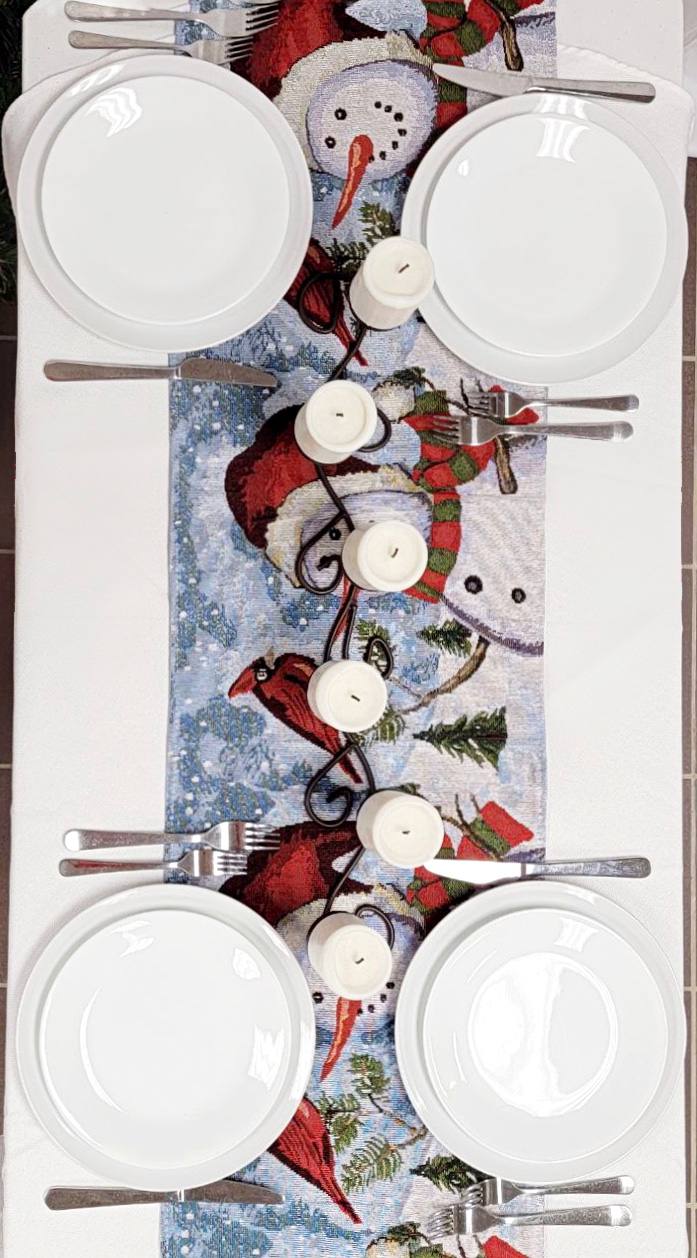 Joyful Snowmen Christmas Table Runner F07M5-8E