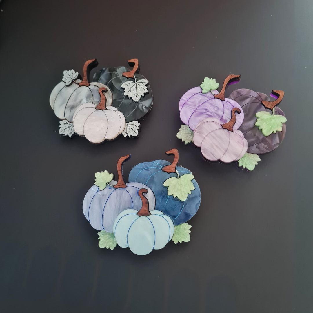 Pumpkin Patch Trio Brooch or Necklace