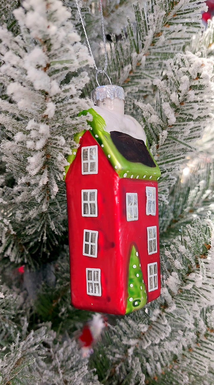 House Christmas Glass Ornament by Wizardi F07M3-12 HB-SY25021