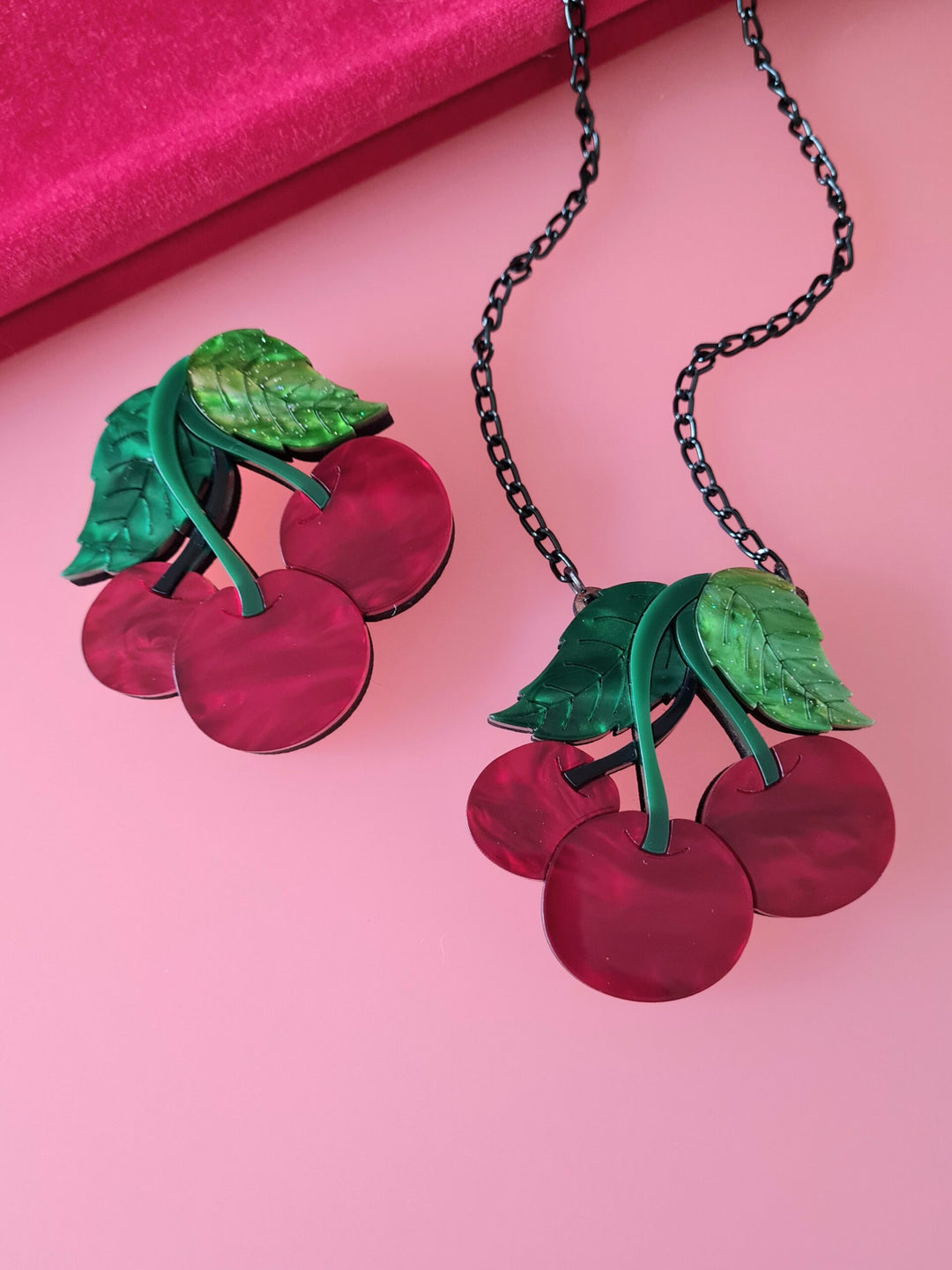 Cherry Trio Brooch or Necklace