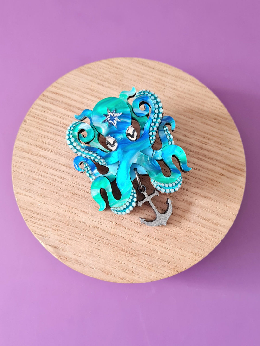 Octopus Pin Brooch or Pendant — Ocean Dream