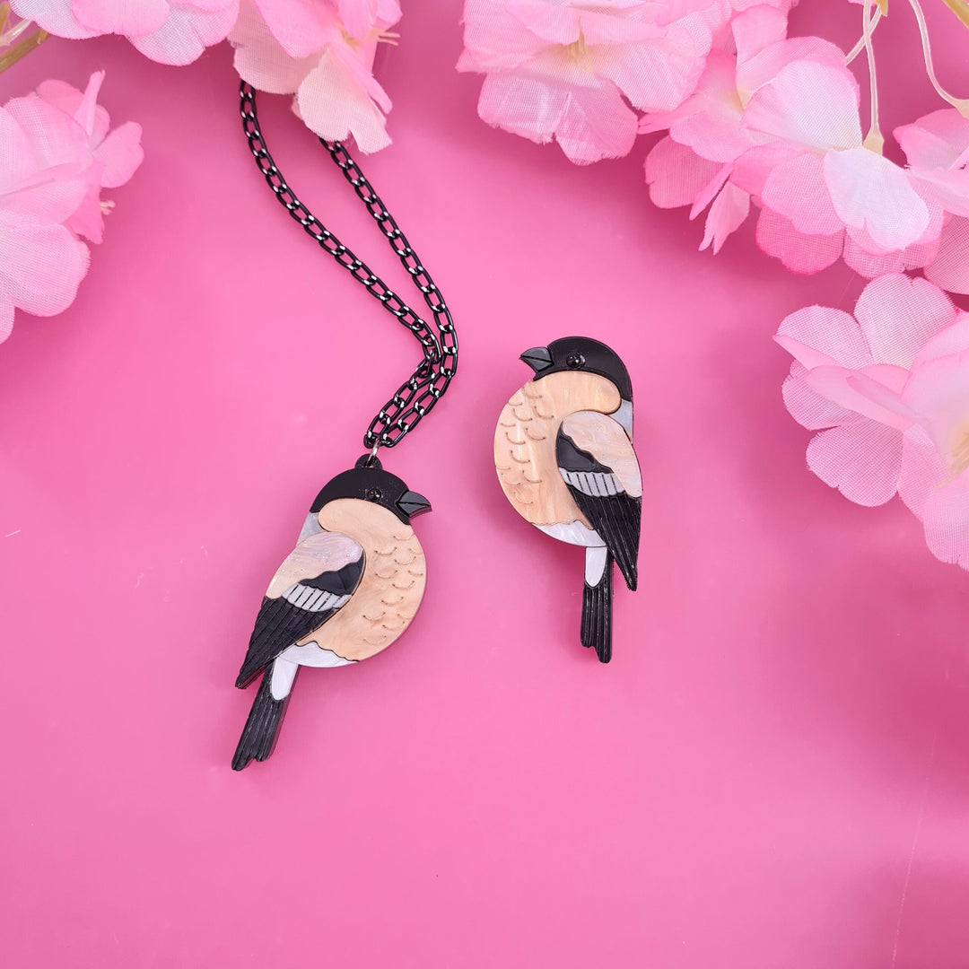 Bullfinch Pin Brooch or Pendant