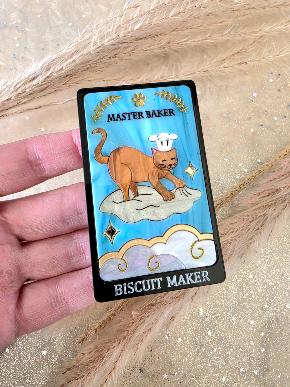 Biscuit maker cat tarot brooch or necklace - image 2