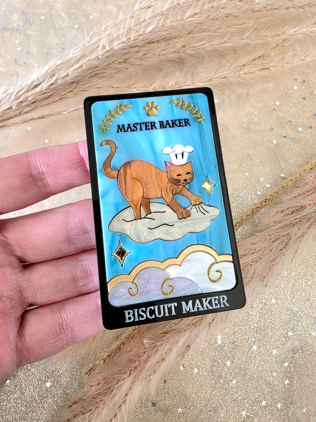Biscuit maker cat tarot brooch or necklace - image 2