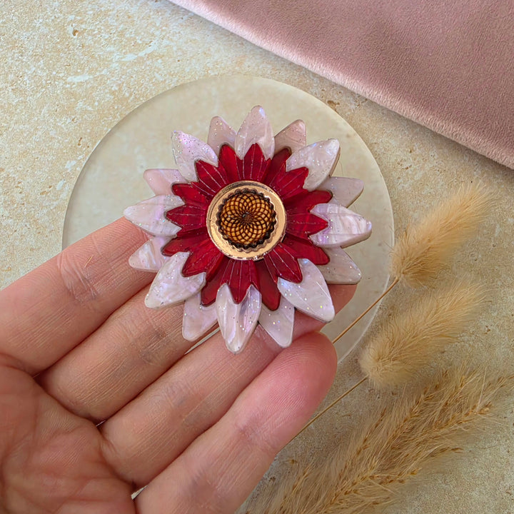 Gerbera daisy floral brooch or necklace - image 6