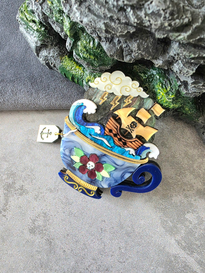 Storm in a Teacup Brooch or Necklace