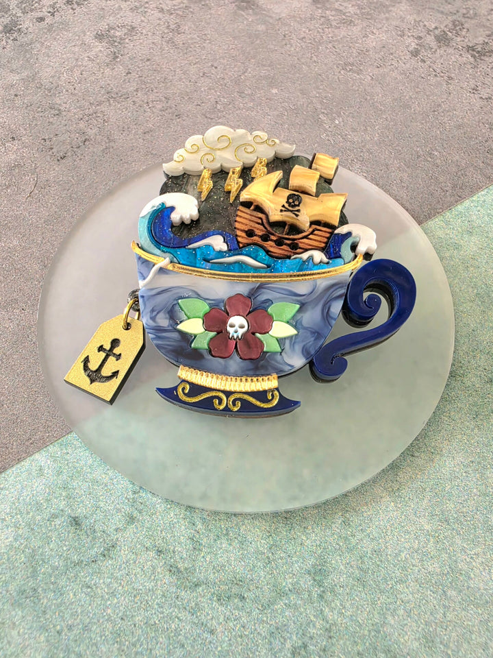 Storm in a Teacup Brooch or Necklace
