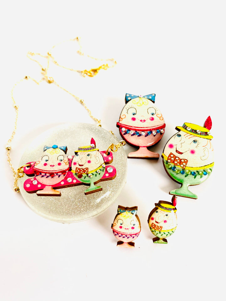 Easter Egg Cup Necklace by Rosie Rose Parker