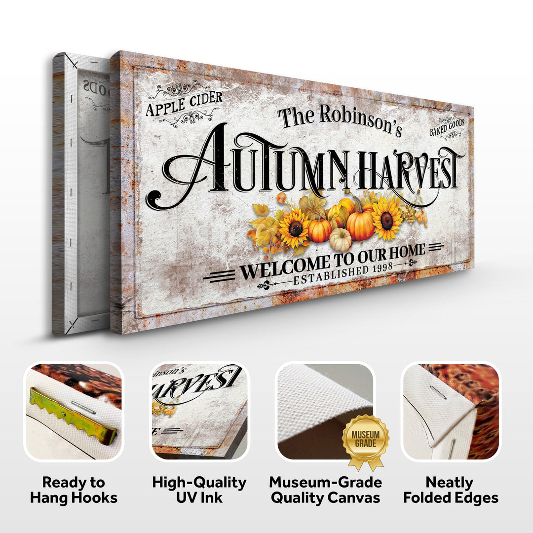 Family Autumn Harvest Thanksgiving Sign II