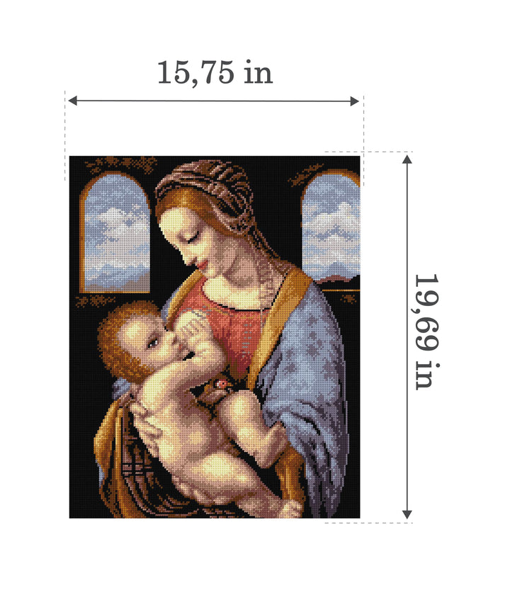 Gobelin canvas for halfstitch without yarn after Leonardo Da Vinci - Madonna Litta 2210M