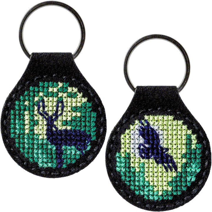 Forest Key Chain Cross-stitch kit on artificial leather FLHL-015