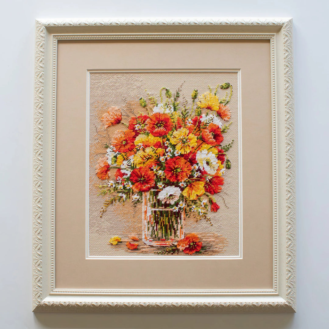 Field Poppies Counted Cross Stitch Kit by Riolis R2306