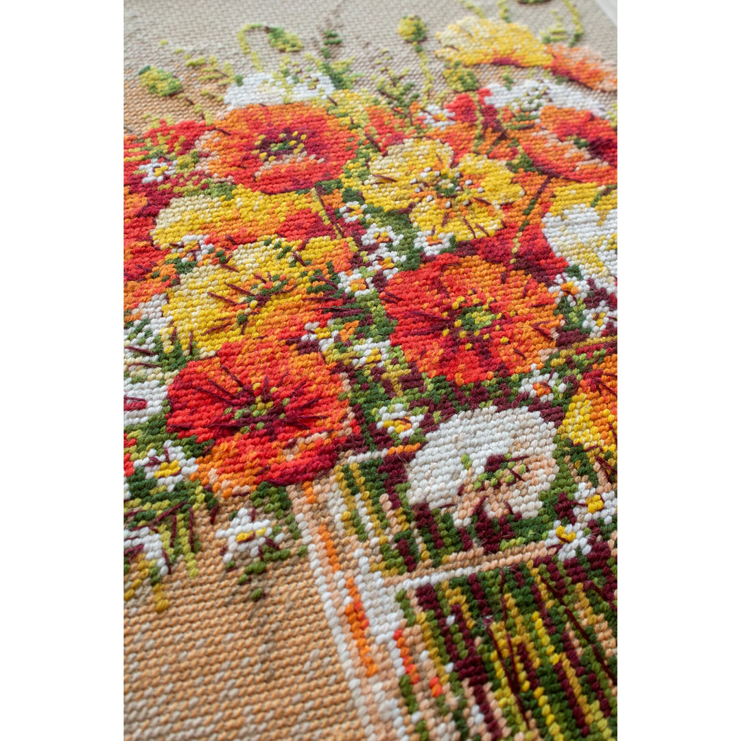 Field Poppies Counted Cross Stitch Kit by Riolis R2306