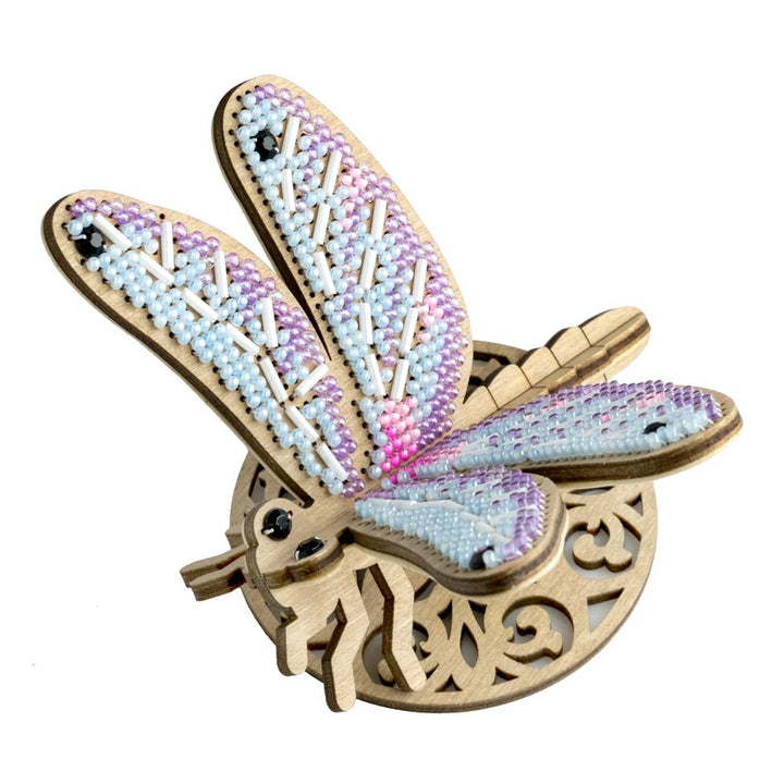 Wooden Bead Embroidery Kit – “Dragonfly” FLK-584