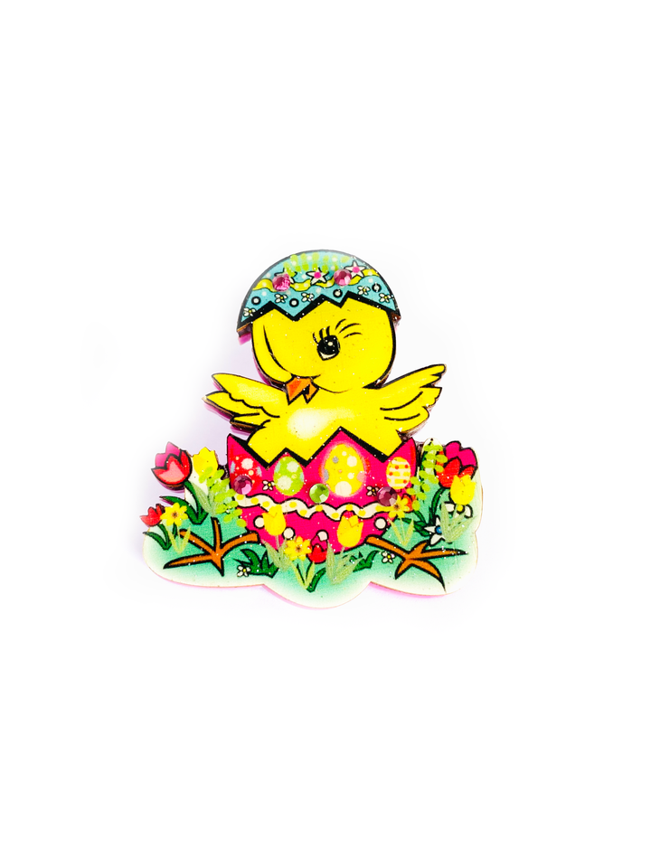 Benny the Easter Chick Brooch by Rosie Rose Parker