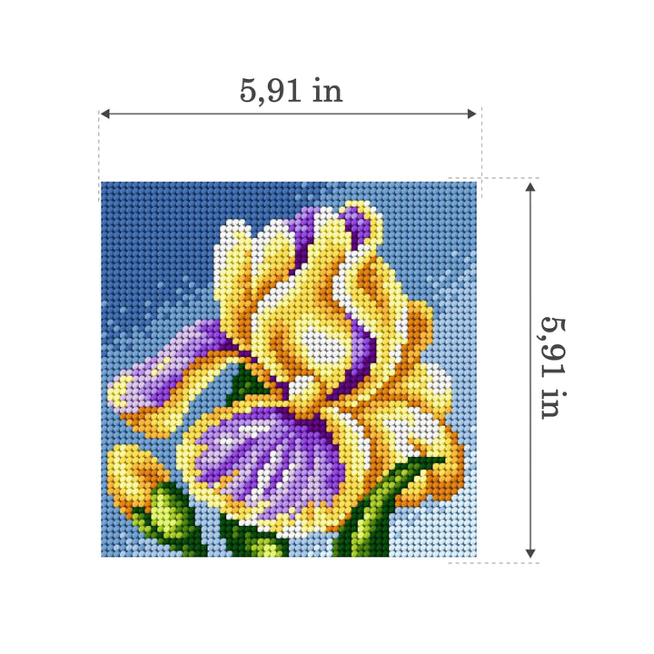 Gobelin canvas for halfstitch without yarn Iris