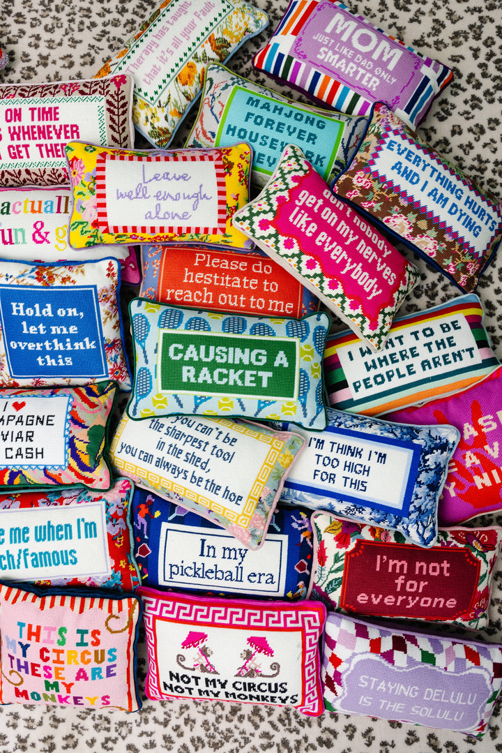 Everything Hurts Needlepoint Pillow