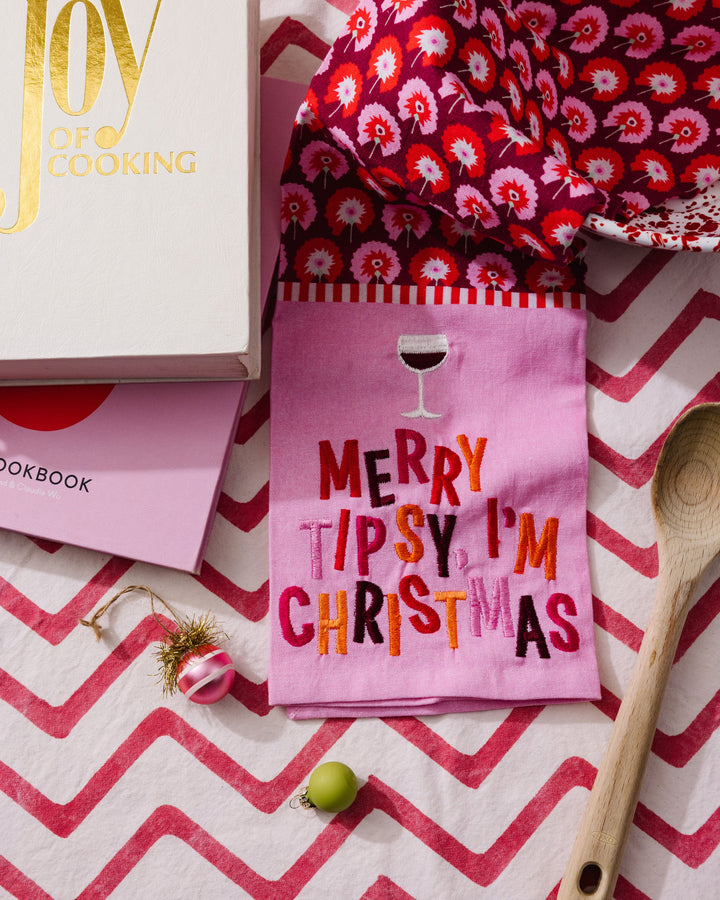 Merry Tipsy Dish Towel