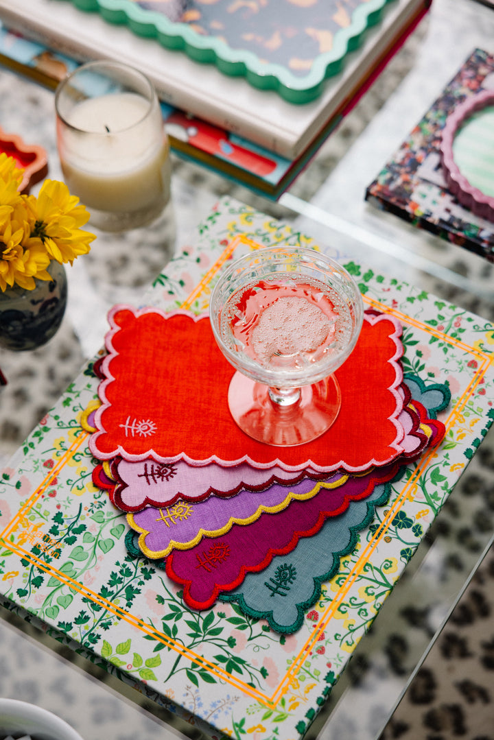 Icon Linen Cocktail Napkins S/6 - Kaleidoscope