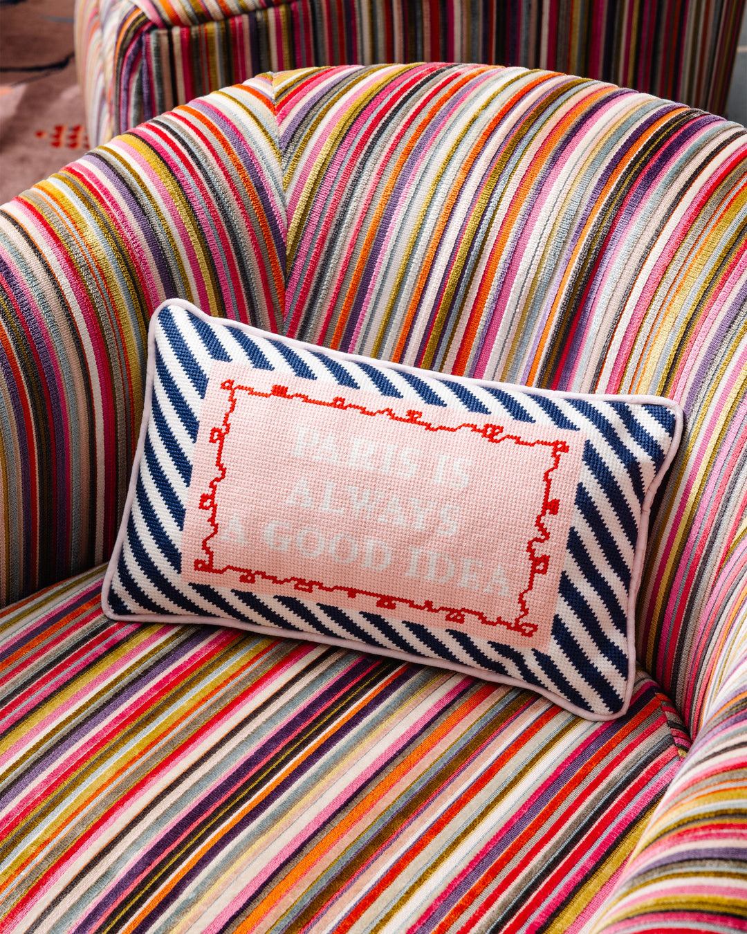 Paris Needlepoint Pillow