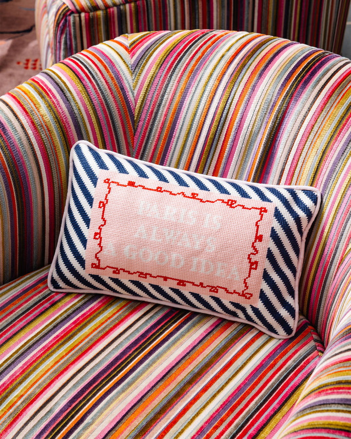 Paris Needlepoint Pillow