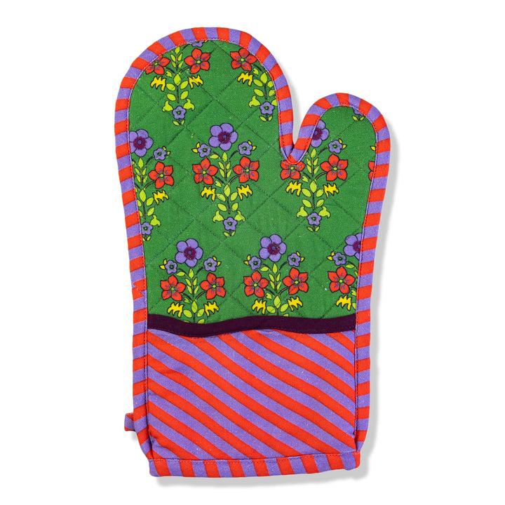 Green Pot Holder & Oven Mitt