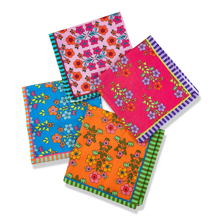 Summer Floral Napkins S/4
