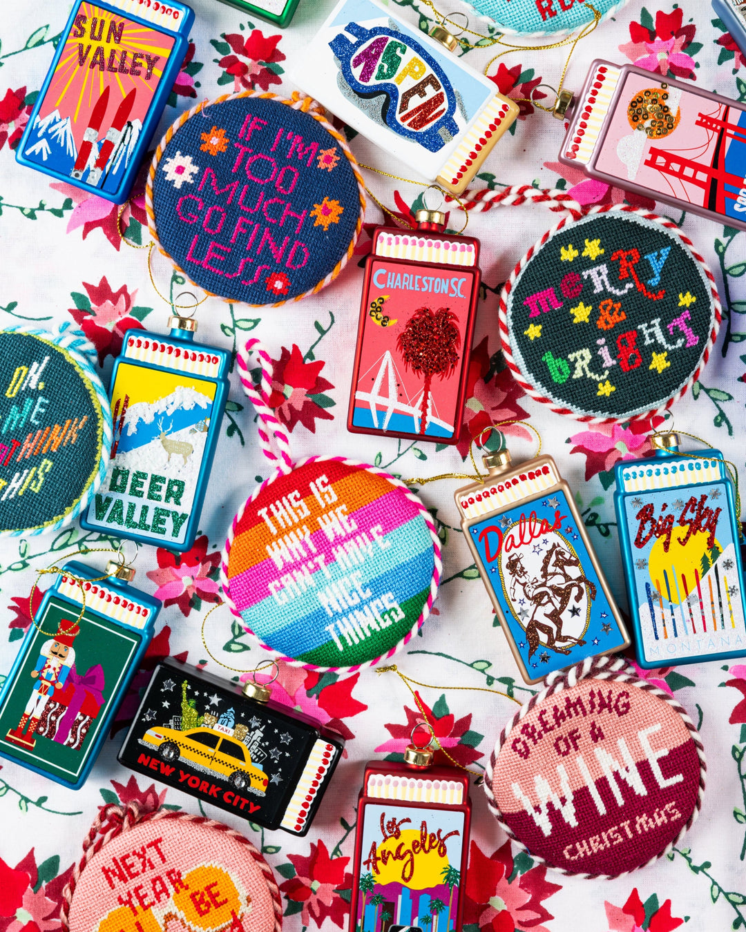 Needlepoint Ornament - Go Find Less