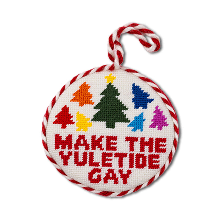 Needlepoint Ornament - Yuletide Gay