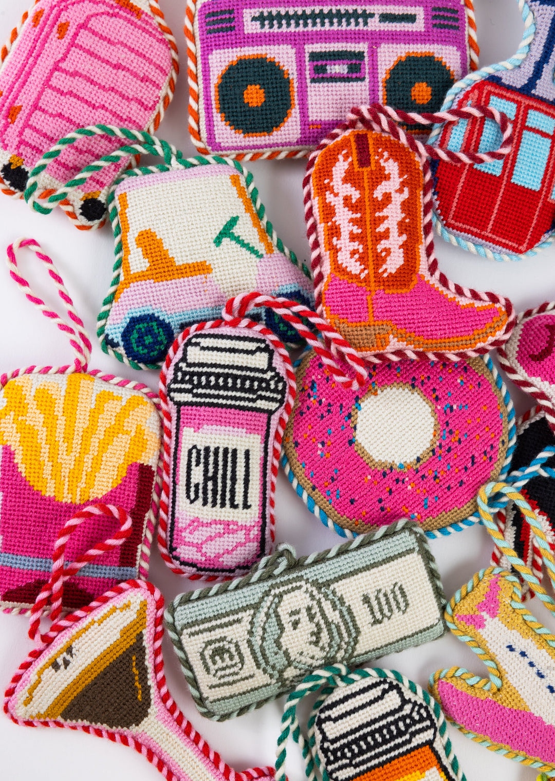 Needlepoint Icon Ornament - Chill Pill