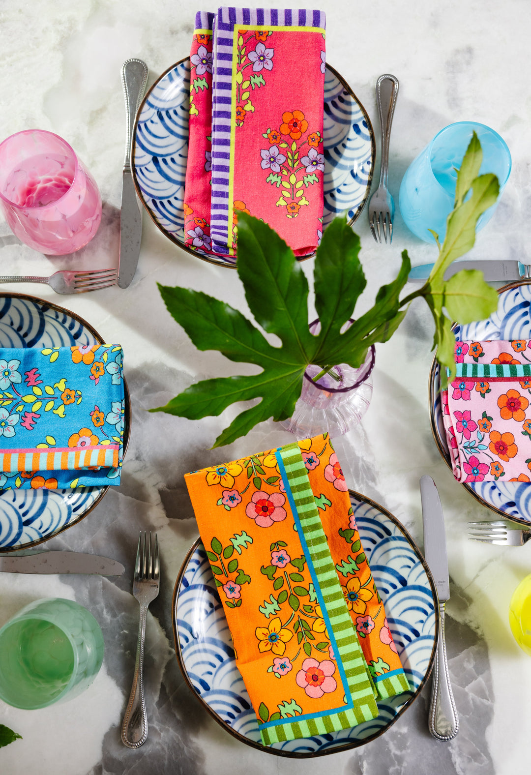 Summer Floral Napkins S/4